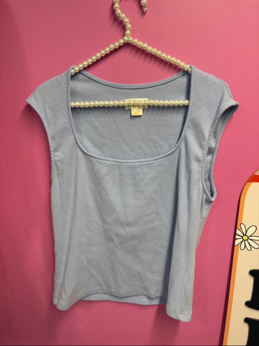 Anthro Maeve purple square neck top xl